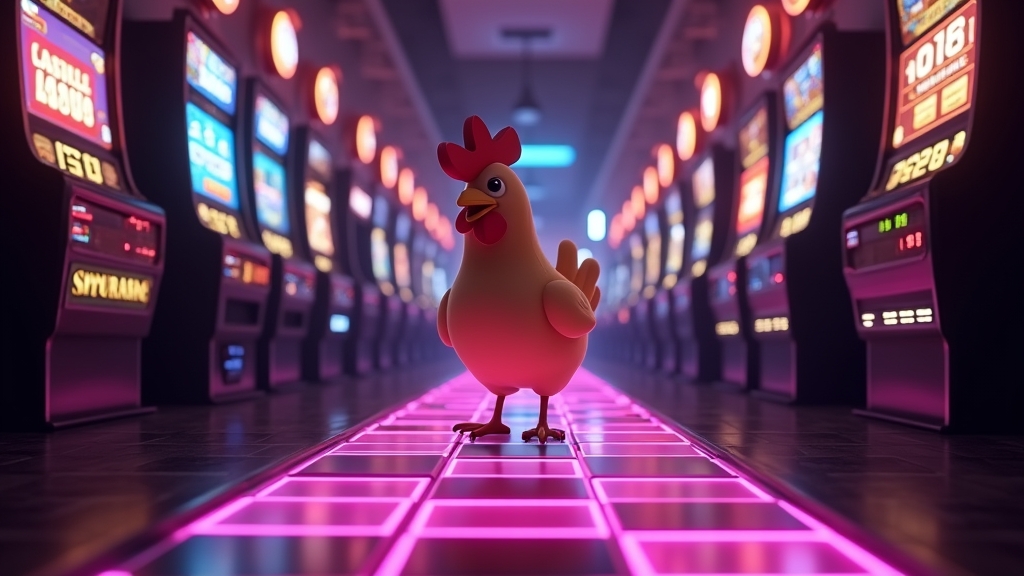 La demo di Chicken Road aperta su browser in un ambiente neon da casinò