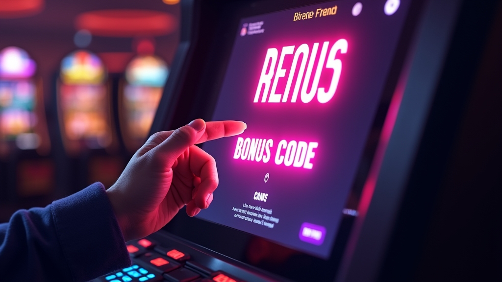 Giocatore che inserisce un bonus code per Chicken Road davanti a un terminale neon